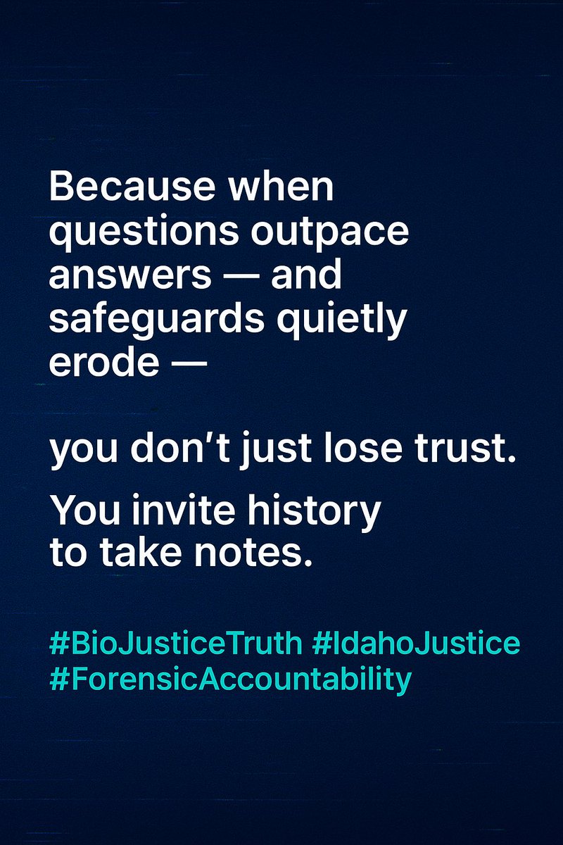 biojusticetruth's tweet image. 5/6 
These voices don’t usually agree.
They rarely even acknowledge one another.
But today
they’re aligned on one quiet truth:

👉 Something’s not right in Idaho.
#SomethingIsNotRight #IdahoJustice #BioJusticeTruth #ForensicIntegrity #DueProcessMatters #KohbergerCase #DNAJustice
