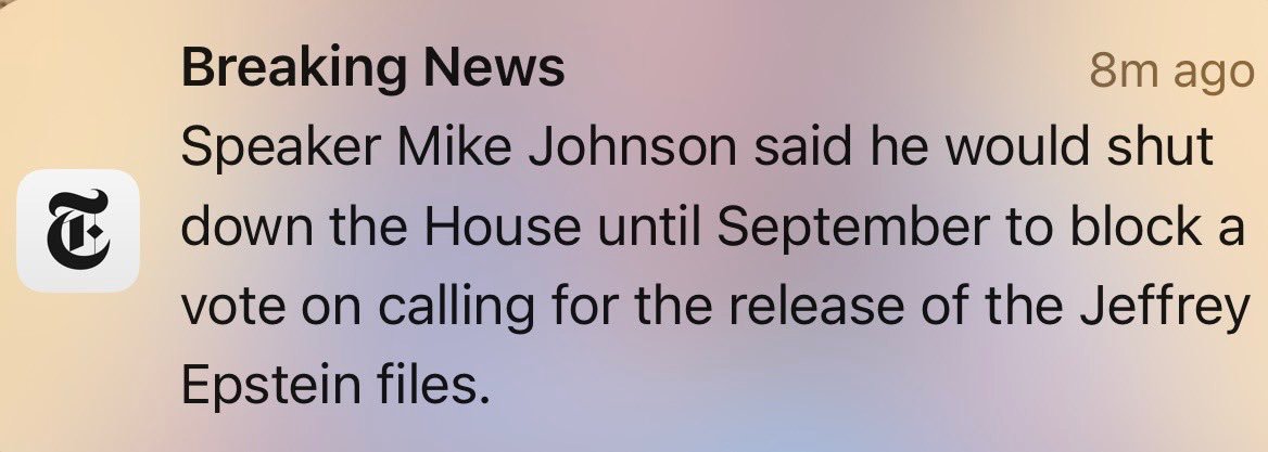 This was already the least productive Congress in history—and now it’s shutting down entirely because Mike Johnson is terrified of Trump (and what might be in the Epstein files). The GOP’s contempt for the American people couldn’t be more obvious.