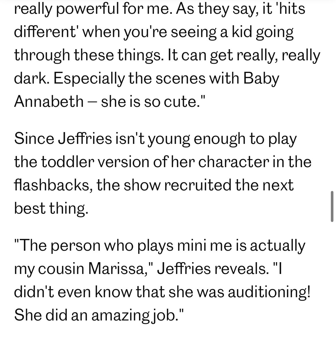 fictionalxmoon's tweet image. the fact that they recruited leah’s little cousin to play baby annabeth is so cute and so heartbreaking i’m not ready at all
