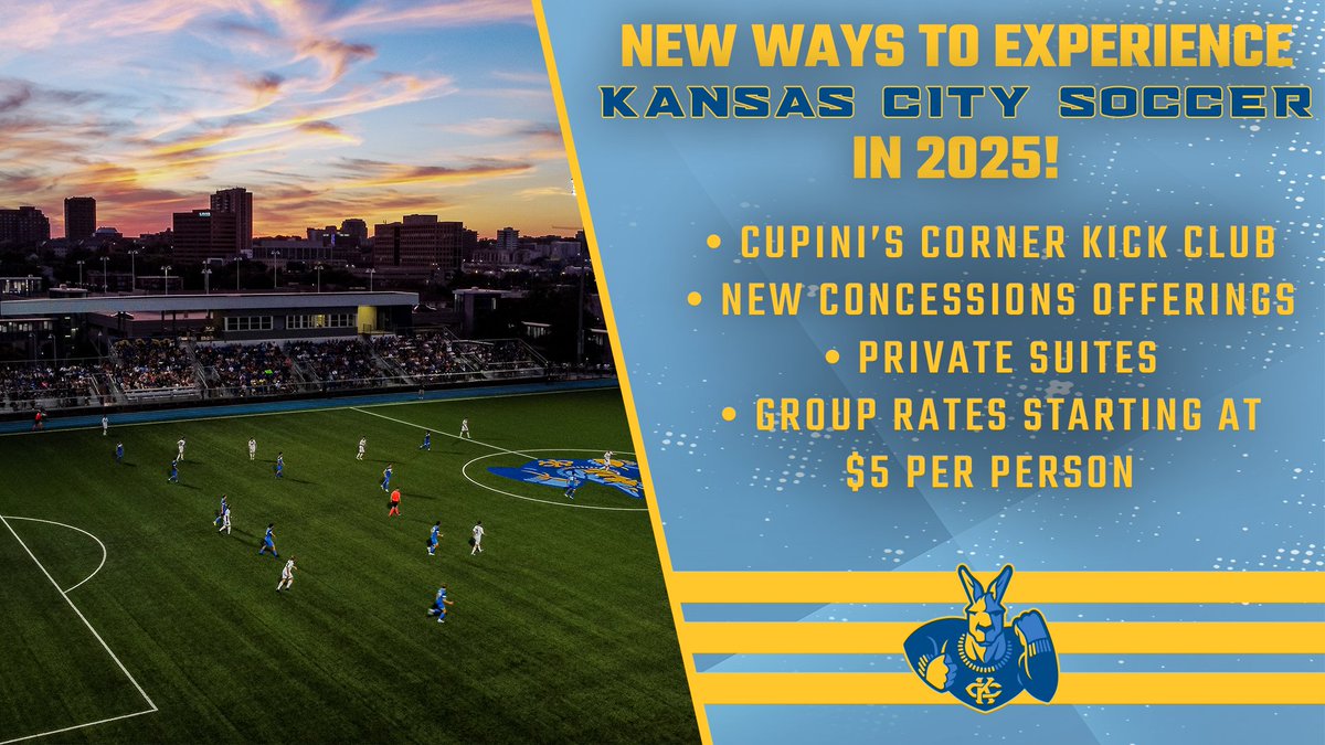 Kansas City Athletics (@kcroosathletics) on Twitter photo Elevate your experience with <a href="/KCRoosMSoccer/">Kansas City Soccer</a> & <a href="/KCRoosWSoccer/">Kansas City Women's Soccer</a> this season with our special ticket offers and group packages now available for you and your crew!
bit.ly/45gqV2k
#ROOUP | #KCRoos | #DeclareKC | #GoRoosGo | #RoosHouse | #umkc Elevate your experience with <a href="/KCRoosMSoccer/">Kansas City Soccer</a> & <a href="/KCRoosWSoccer/">Kansas City Women's Soccer</a> this season with our special ticket offers and group packages now available for you and your crew!
bit.ly/45gqV2k
#ROOUP | #KCRoos | #DeclareKC | #GoRoosGo | #RoosHouse | #umkc