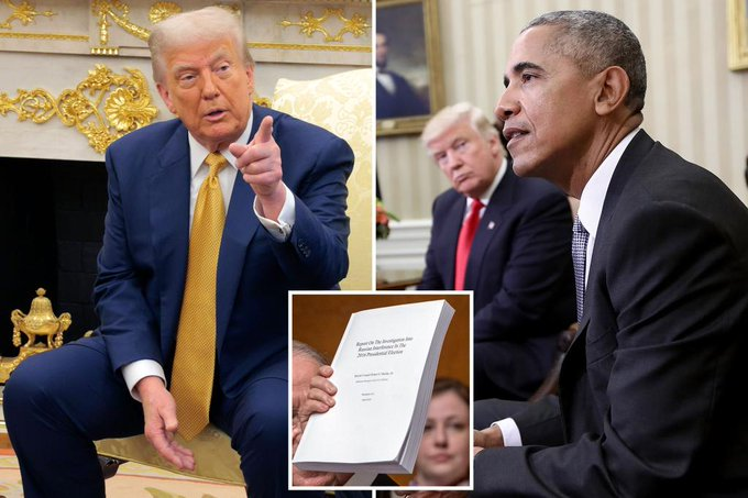 sara_4324maga's tweet image. Trump says Obama ‘guilty’ of ‘treason’ for ordering 2016 Russia investigation: ‘They tried to steal the election’ trib.al/pFTs5S7