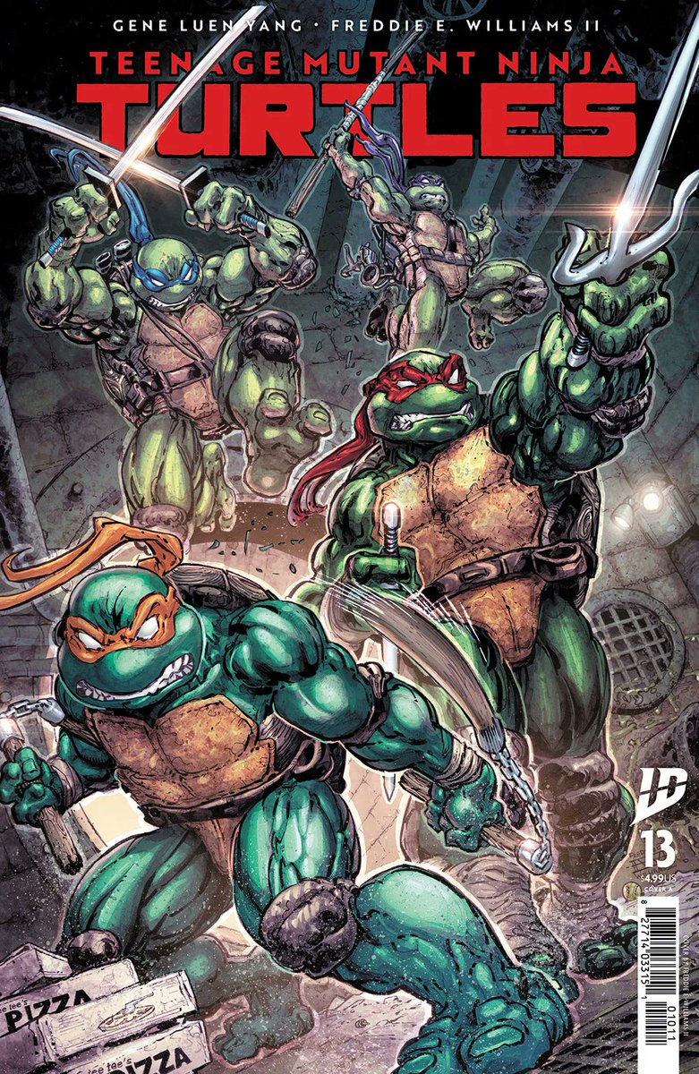 Gregg Katzman (@greggkatzman) on Twitter photo After a must-read finale from the amazing duo of Jason Aaron and Juan Ferreyra in TMNT #12, the baton is being passed to a new acclaimed creative team to keep the great storytelling going: Gene Luen Yang & Freddie E. Williams II!
<a href="/THR/">The Hollywood Reporter</a>βs <a href="/Borys_Kit/">Borys Kit</a> has the exclusive details. After a must-read finale from the amazing duo of Jason Aaron and Juan Ferreyra in TMNT #12, the baton is being passed to a new acclaimed creative team to keep the great storytelling going: Gene Luen Yang & Freddie E. Williams II!
<a href="/THR/">The Hollywood Reporter</a>βs <a href="/Borys_Kit/">Borys Kit</a> has the exclusive details.