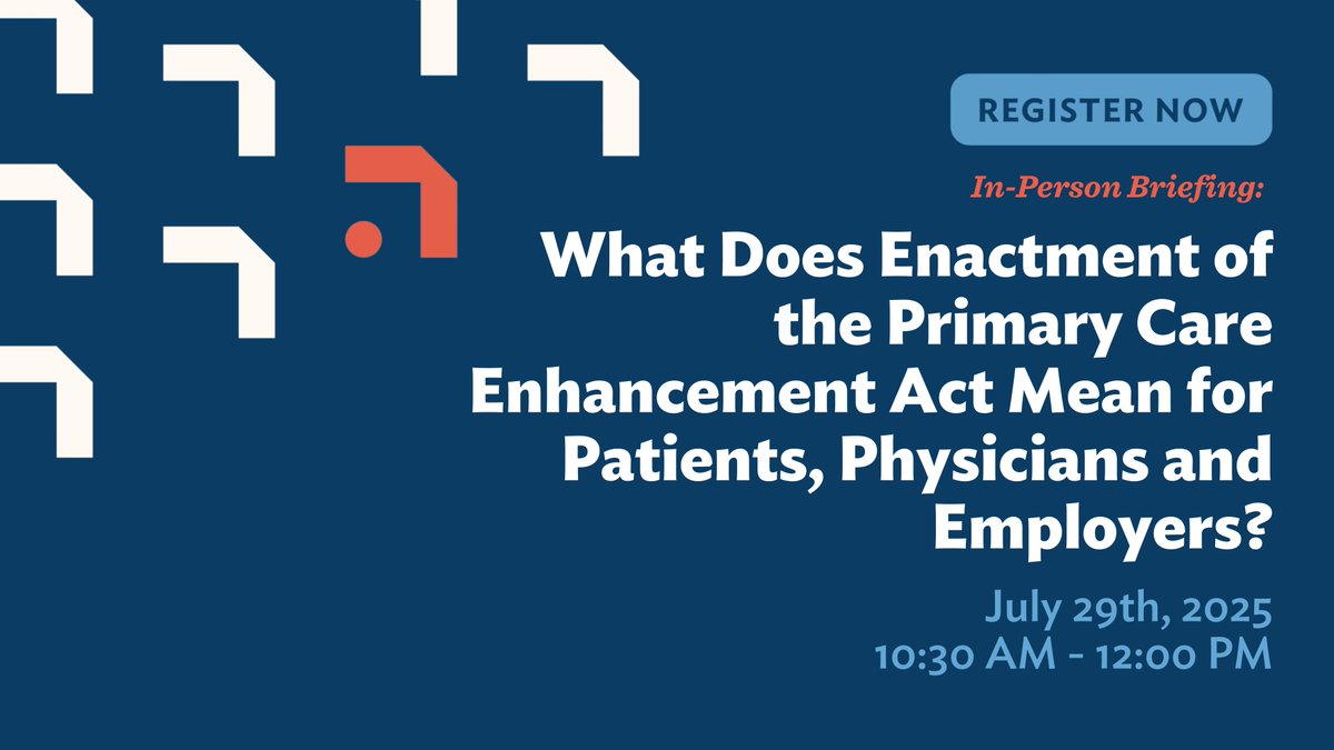 🚨 Save the date! On Tuesday, July 29 at the National Press Club, Primary Care for America will host a policy briefing on the Primary Care Enhancement Act. Register today to learn more about how this provision will impact primary care delivery. bit.ly/40csX0F