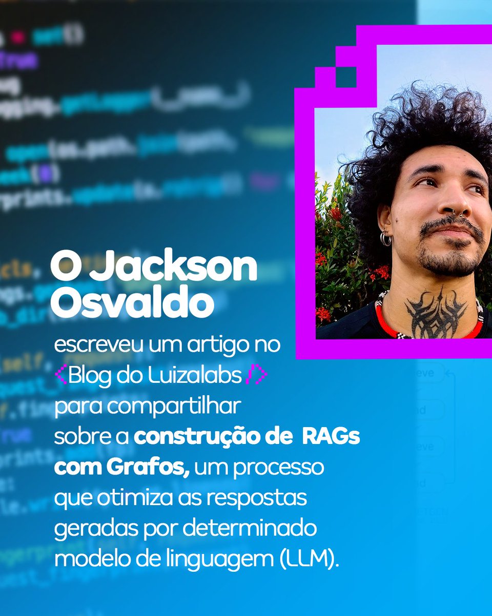 luizalabs's tweet photo. 🧠🔗 Tem artigo novo no <Blog do Luizalabs/>! Entenda como usar grafos para turbinar respostas em RAGs com LLMs. Link na bio! 🚀 #Luizalabs #IA #RAG #Grafos https://t.co/WkqTvrCXQ5