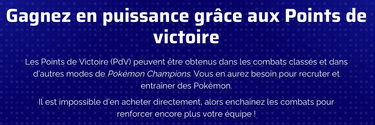 NintendHOME's tweet image. ℹ️ Info – Dans Pokémon Champions, les recrutements définitifs de Pokémon suggérés par le jeu, ainsi que l’entraînement (modification des attaques, statistiques et natures) coûteront des PdV (Points de Victoire). Ceux-ci pourront être obtenus dans le jeu et pas être achetés.