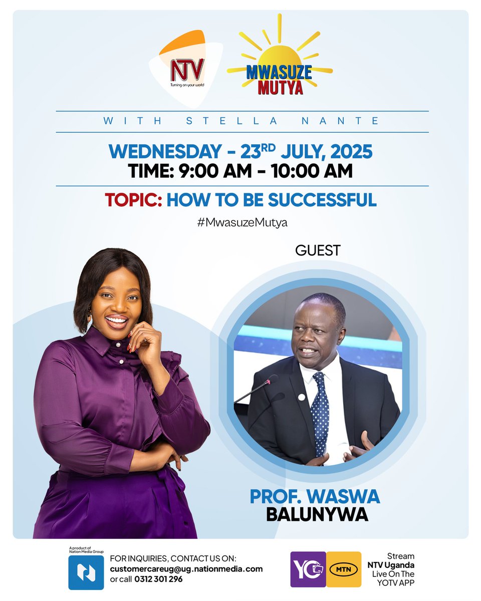 LwebugaIsmail's tweet image. One of the renowned mentor & education stakeholder in Uganda's education system, @jwbalunywa With a legacy of inspiring countless students and spearheading the formation of MUBS will be live on @MwasuzeMutya Tune in for guidance, and visionary leadership