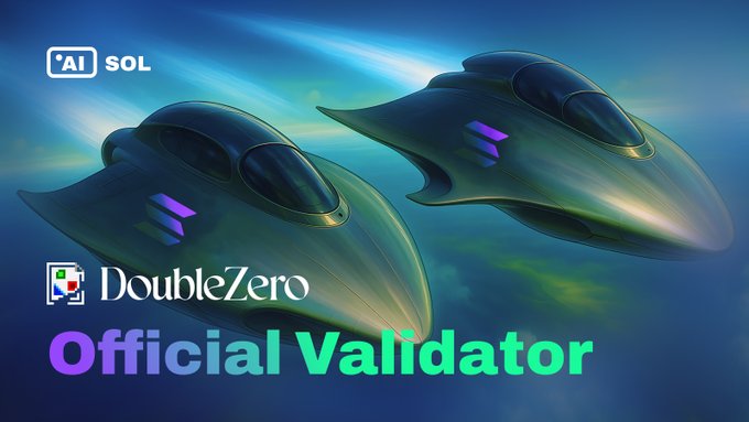 未来的な宇宙船をフィーチャーしたAI SolとDoubleZero公式バリデーターの画像