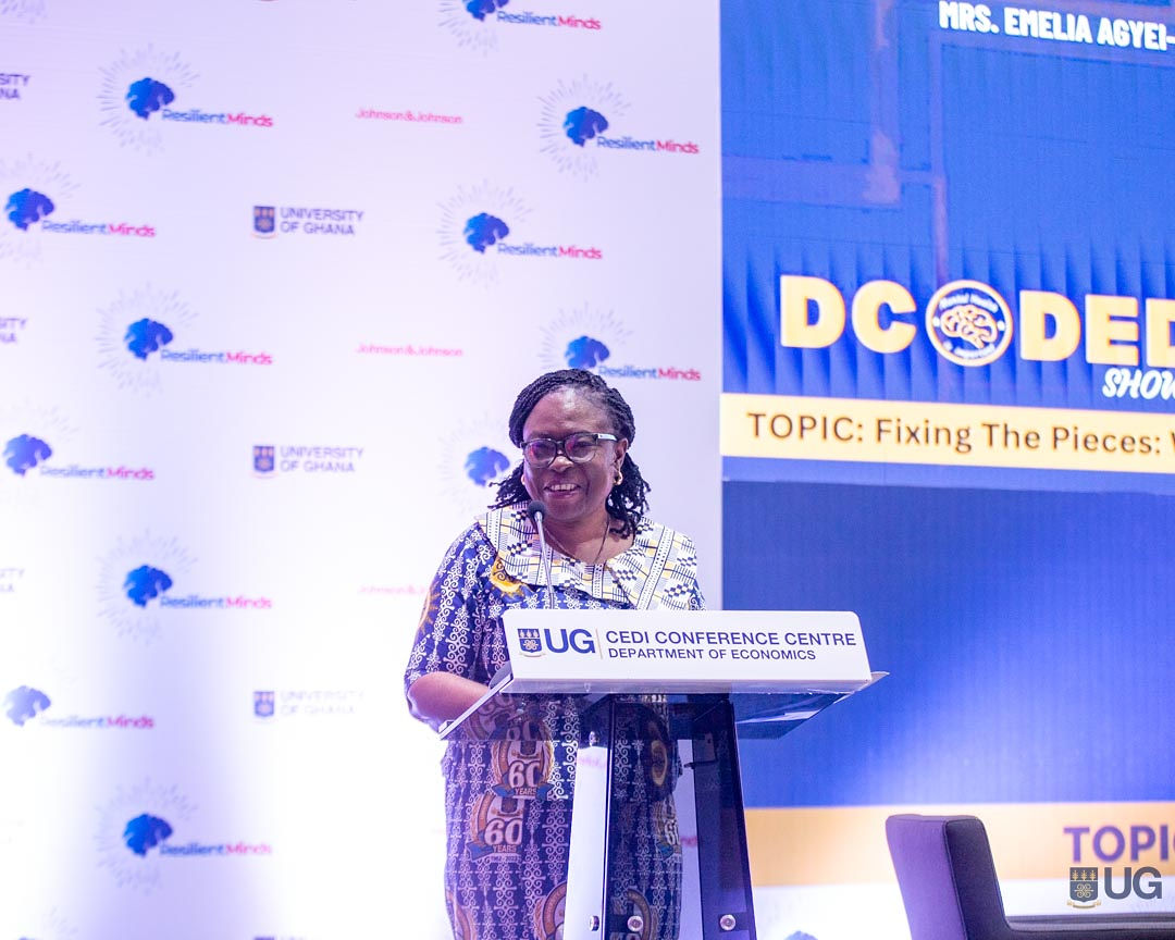 UnivofGh's tweet image. UG has launched the ‘Resilient Minds Future Leaders’ project at the 2025 DCODED Show to champion mental wellness across campus. Pro-VC (ASA) Prof. Awandare reaffirmed the University's commitment to a transformative student experience that prioritises mental well-being.
#UGCares