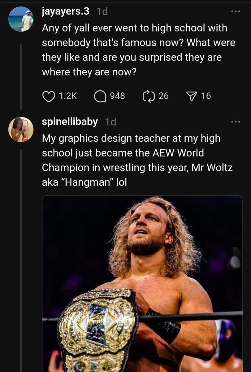 DrainBamager's tweet image. Graphics design teacher turned pro wrestling World Champion who stabs his enemies with a fork at work.
This is the coolest shit ever.