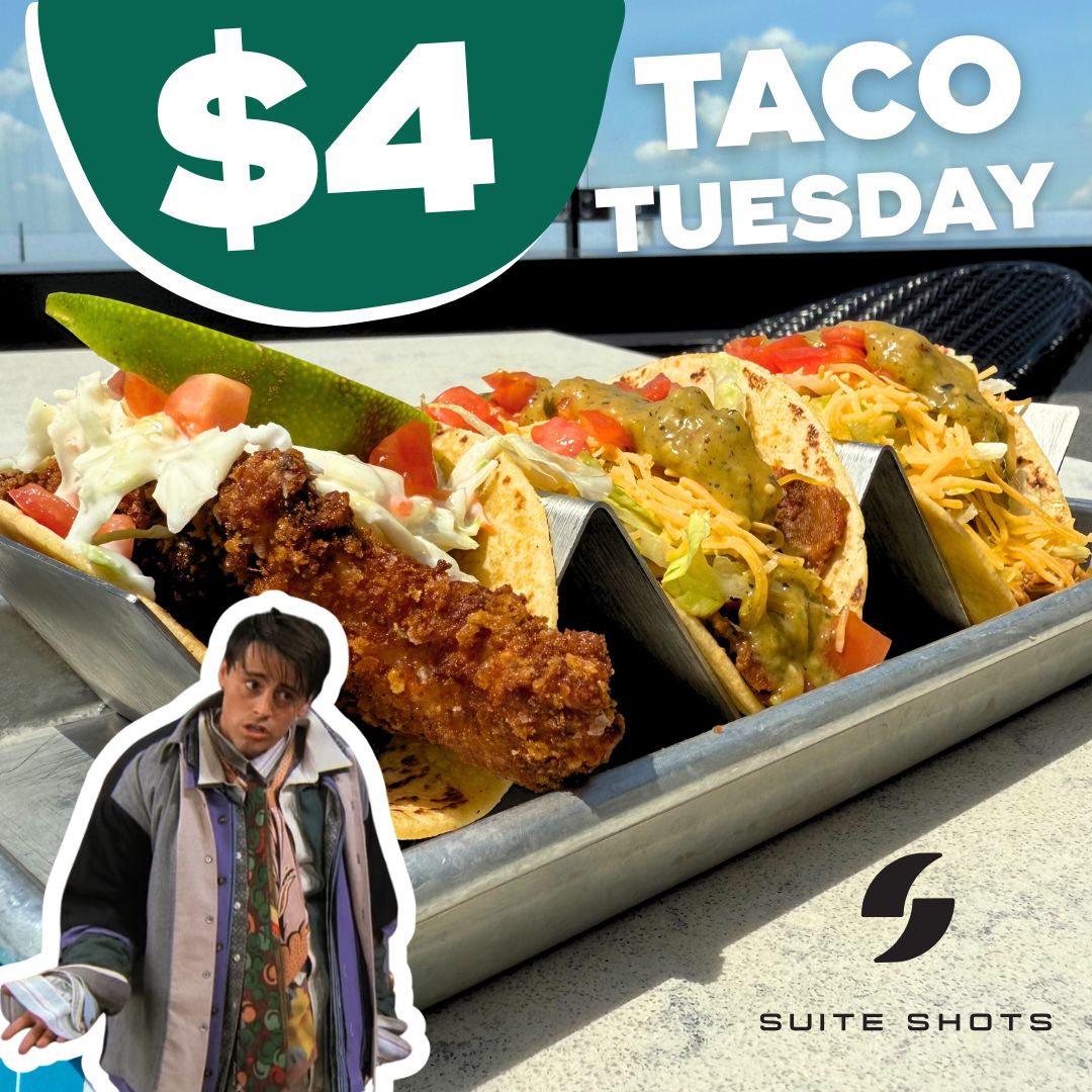 Could we 𝑩𝑬 offering any better deals? 🌮
•
$4 tacos PLUS $30/hr golf bays all day? 🍴⛳️ Who’s in?
👉 suiteshotsfargo.com/deals-promos/
#SuiteShots #TacoTime #GolfGoals #ItsGonnaBeSuite