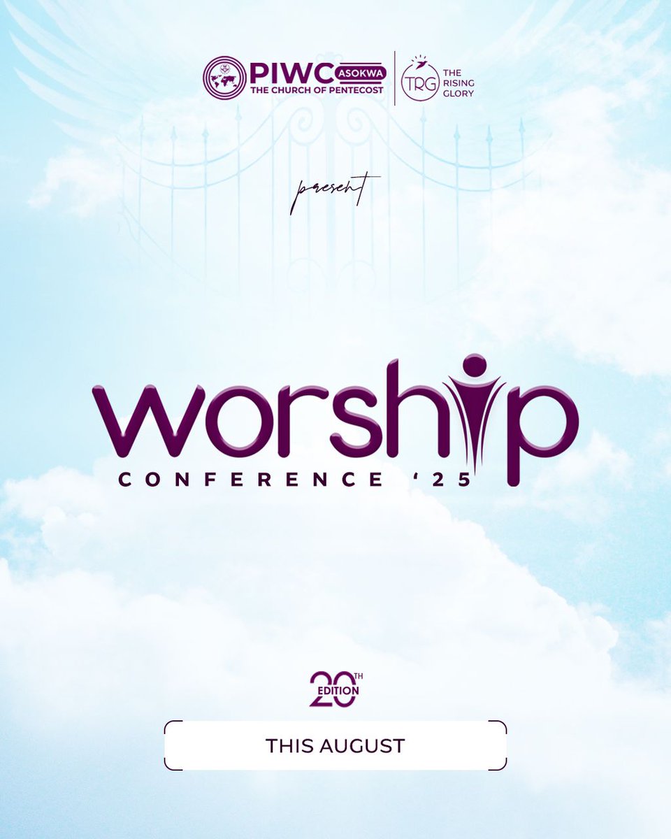 The 20th Edition of Worship Conference is slated for this August. Loading..!!!
20years of  Pure worship... 

Kindly stay tuned as we rewind the years

#WorshipConference2025
#piwcasokwaksi 
#fssafoauditorium 
#whereJesuslives