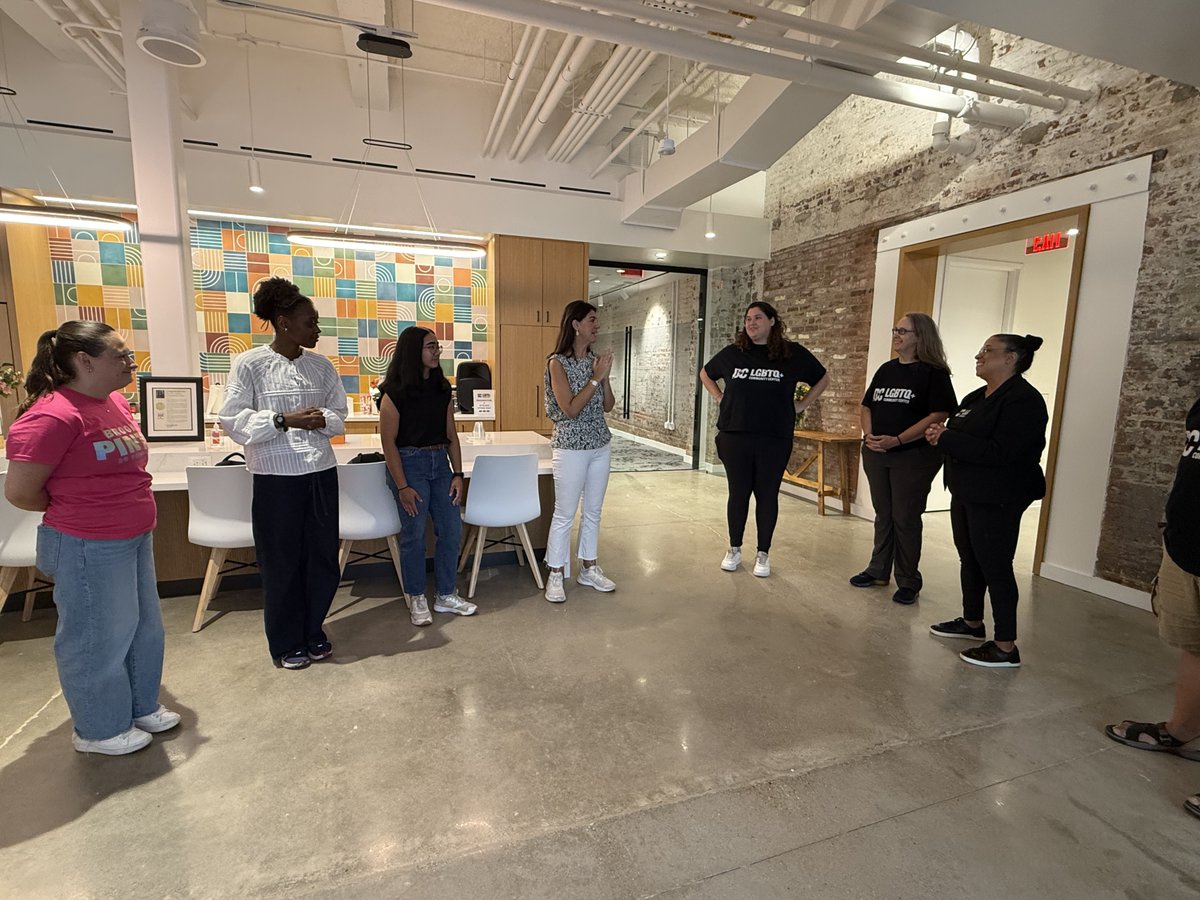 CMBrookePinto's tweet image. I was thrilled to visit the new DC LGBTQ+ Community Center in Shaw! It is an incredible resource that provides access to meals, clothing, computers, therapy treatments, and more for our LGBTQ+ neighbors.
Welcome to the neighborhood @TheDCCenter!