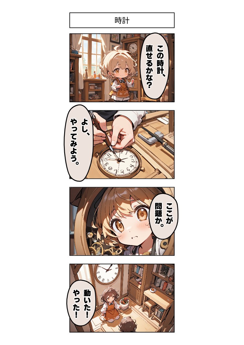 今日の4コマ:時計 