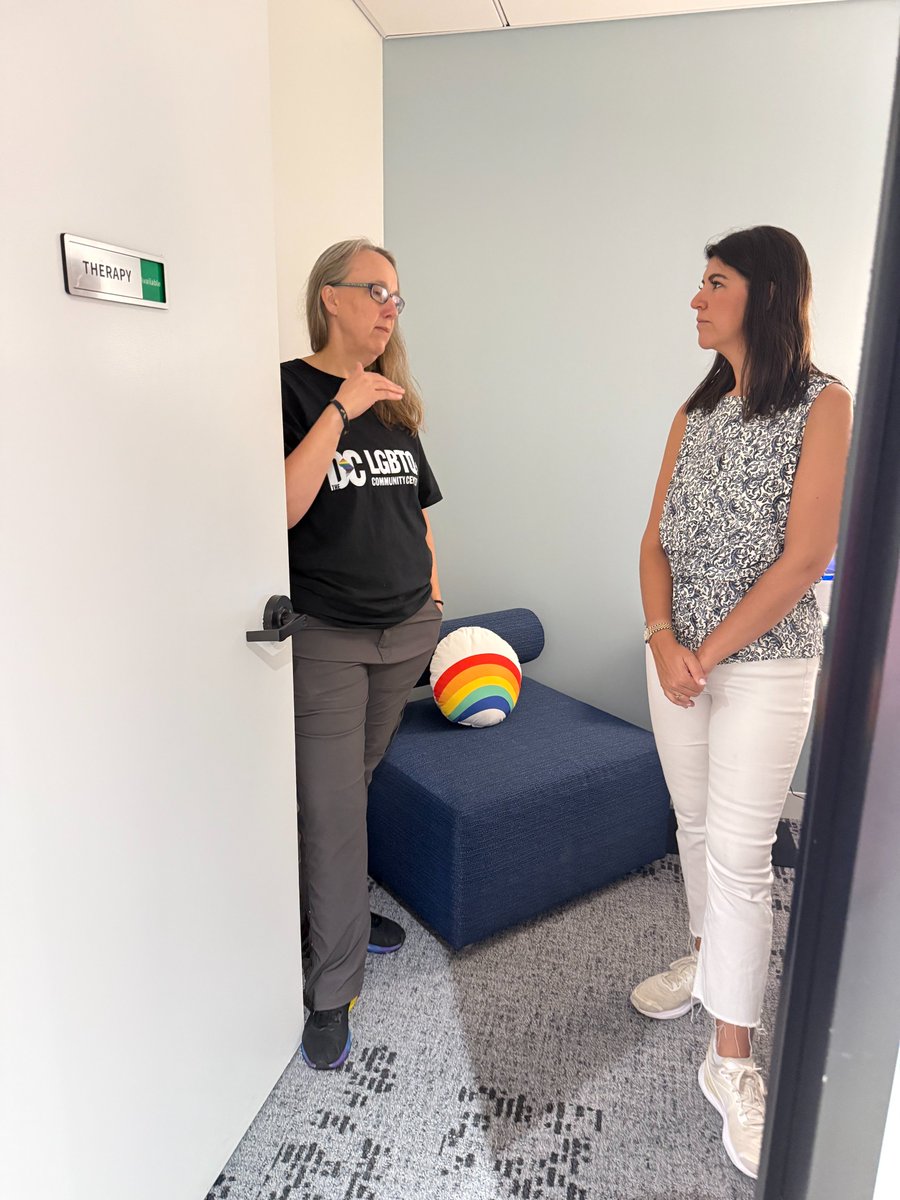 CMBrookePinto's tweet image. I was thrilled to visit the new DC LGBTQ+ Community Center in Shaw! It is an incredible resource that provides access to meals, clothing, computers, therapy treatments, and more for our LGBTQ+ neighbors.
Welcome to the neighborhood @TheDCCenter!
