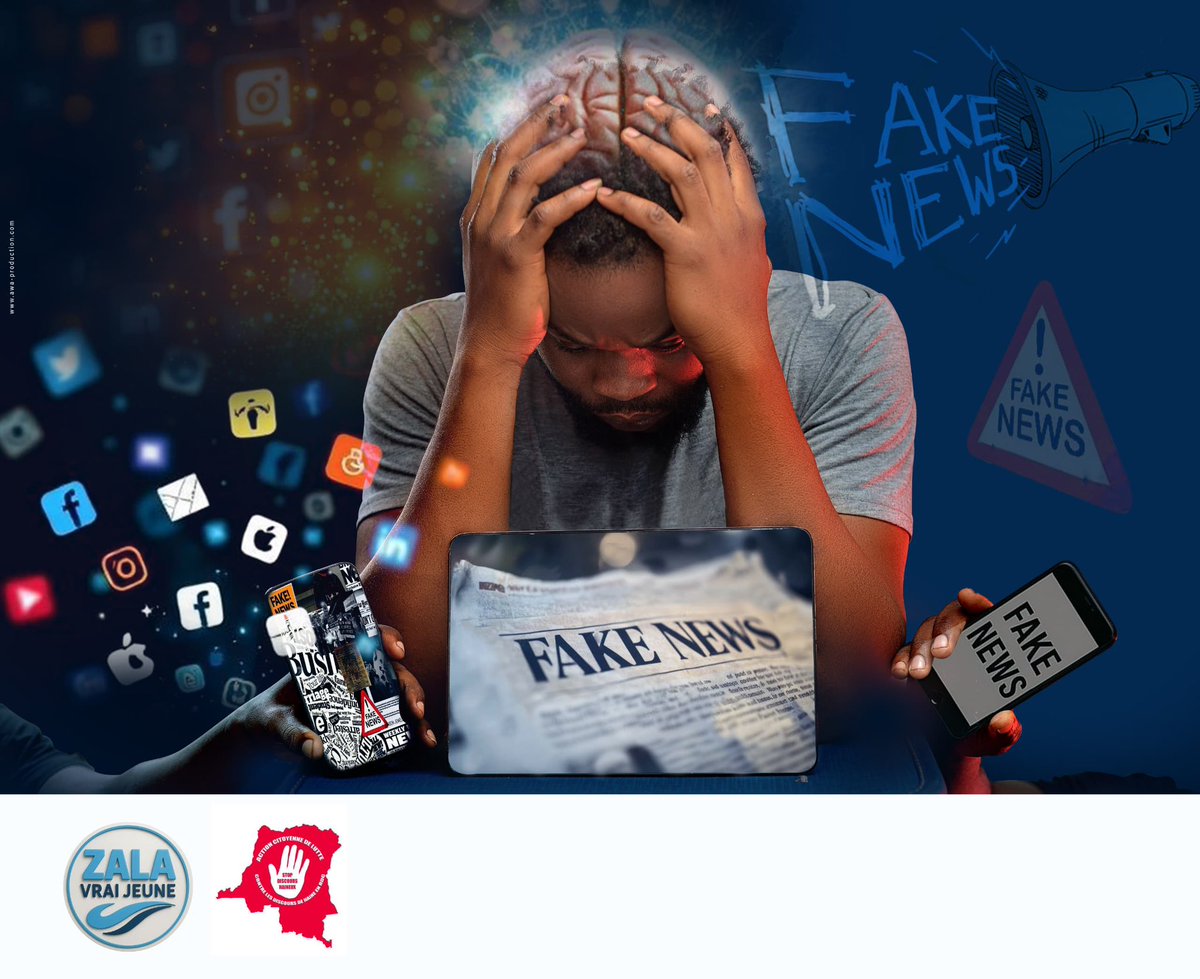 🗣️Fake news, hate speech, online manipulation…D’ont be a tool for division. In the DRC🇨🇩, lest’s stay alert, fact-check our sources, and reject hate. A true youth informs, builds, and unites. 

#zalavraijeune 
#StopDiscoursDeHaine