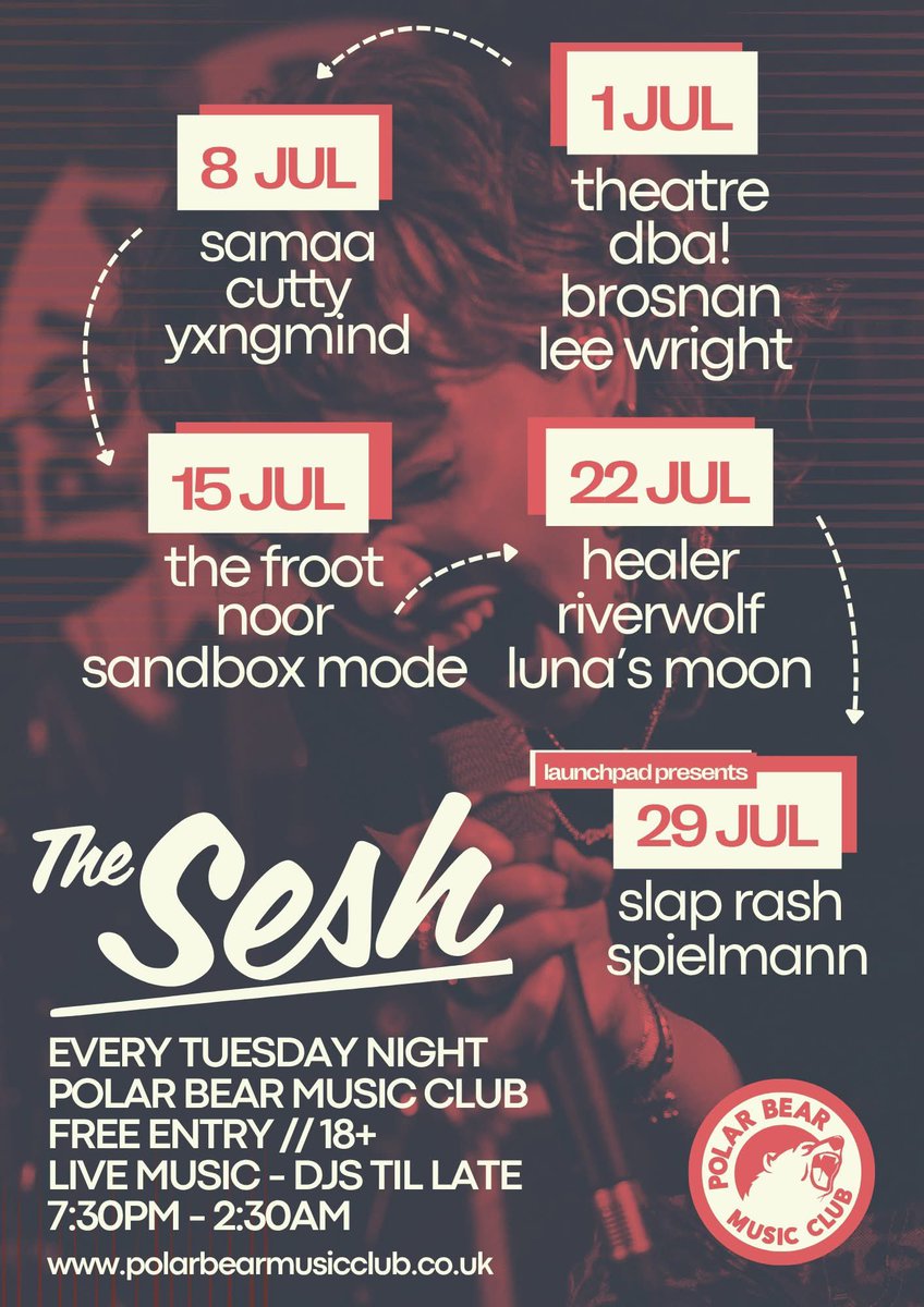 TONIGHT! We’re at Polar Bear Music Club with RiverWolf and Lunas Moon

See you shortly Hull!

The Sesh
