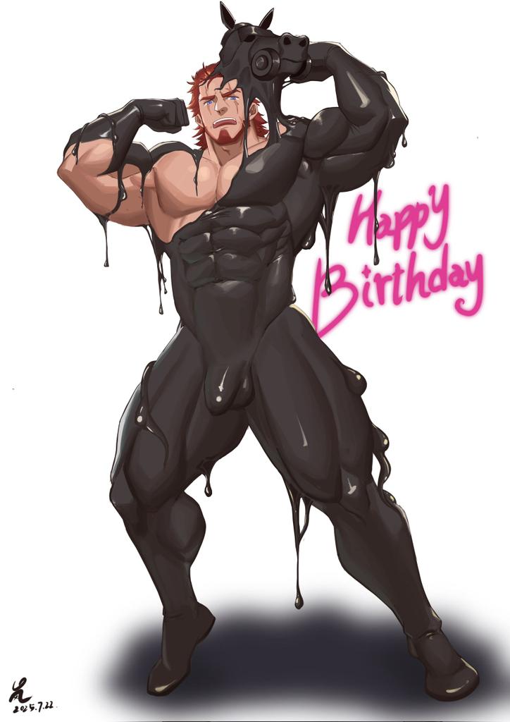 NodensMorden's tweet image. This is a birthday gift from my good friend @SUMart46910739. His art is always beautiful and his muscle drawing is excellent~!Thank you my friend, I will always collect your art ( ◜‿◝ )♡~