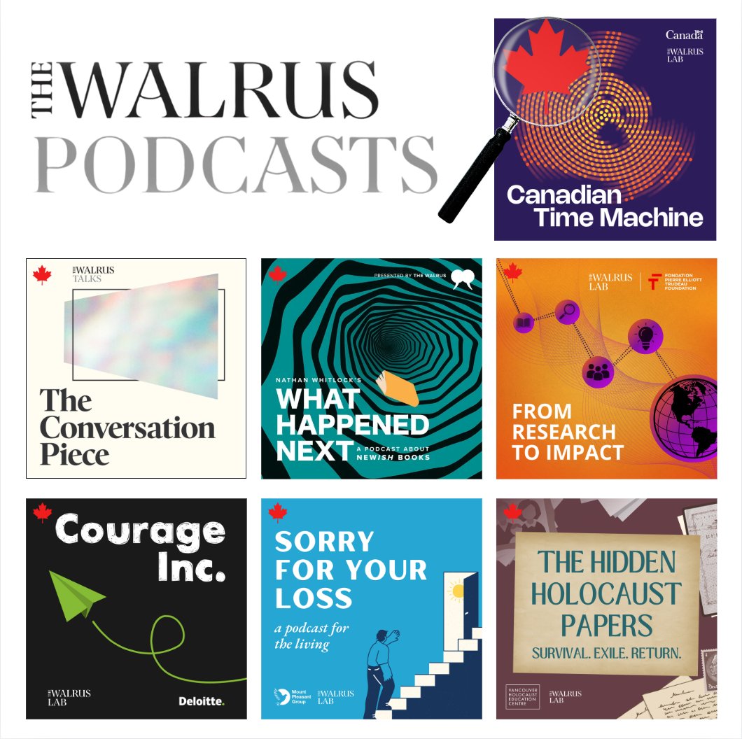 thewalrus's tweet image. Canadian podcasts just got easier to find. 🔎🍁 Look for the leaf on the covers of The Walrus podcasts and get ready to enjoy homegrown stories from every corner of the country: thewalrus.ca/podcasts/