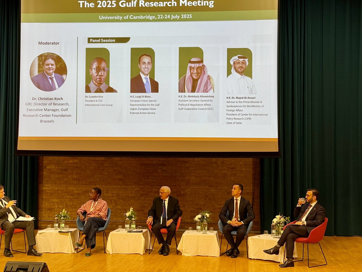 Abdirahman_Gaas's tweet image. Happening now: a highly insightful panel @Gulf_Research #GRM, featuring key speakers addressing today’s global crises, with a special focus on the Gulf and the Red Sea.