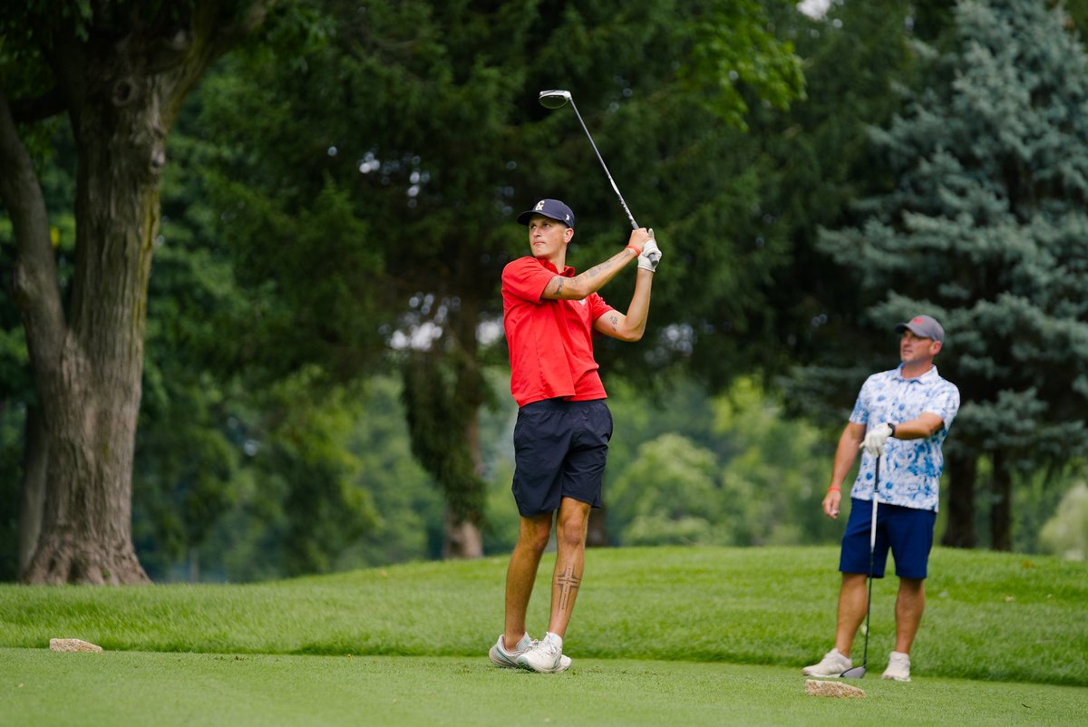 IndyEleven's tweet image. 🏌️♂️ Our guys were out at Country Club of Indianapolis yesterday helping to raise ALS awareness at the 2025 Bob Kravitz ALS Golf Classic!