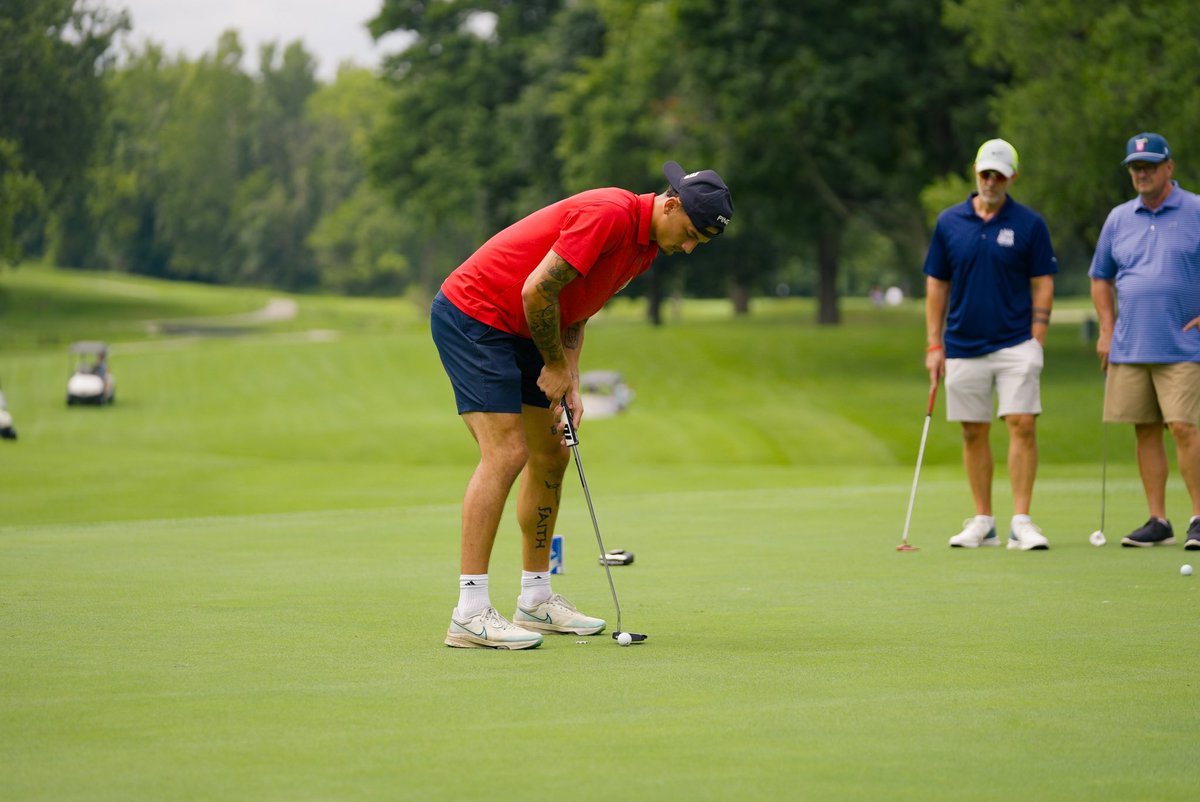 IndyEleven's tweet image. 🏌️♂️ Our guys were out at Country Club of Indianapolis yesterday helping to raise ALS awareness at the 2025 Bob Kravitz ALS Golf Classic!