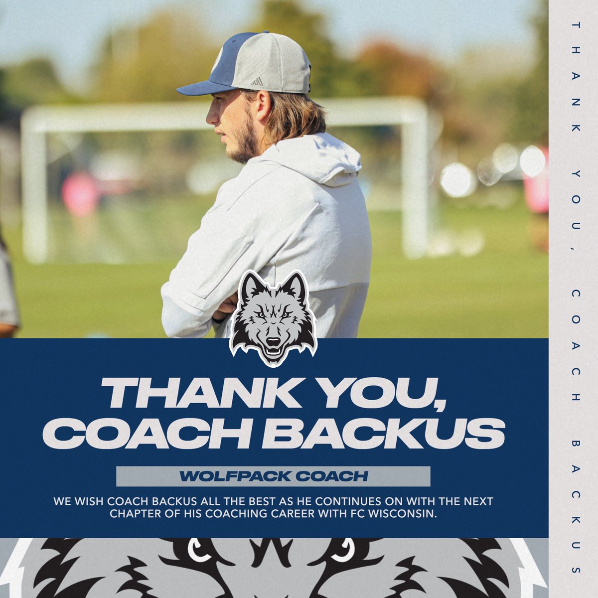 packwosoccer's tweet photo. Congratulations to Coach Austin Backus as he expands his role at FC Wisconsin. Sadly, it means that he will be moving on from his positions here at Madison College. You will be missed but we know there are great things for you in the future! Thank you Coach Backus! 🐺 https://t.co/yWQMMiPgGV