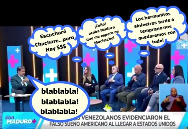 cecoronel (@cecoronel) on Twitter photo Así transcurren las chácharas de <a href="/NicolasMaduro/">Nicolás Maduro</a> con sumisos arrastrados, cada uno con una agenda en mente!!!🤭🤭🤭
...A CALARSELO PORQUE HAY QUE VENDER LA IMAGEN DE QUE EL ES "BUENO"😂😂😂 Así transcurren las chácharas de <a href="/NicolasMaduro/">Nicolás Maduro</a> con sumisos arrastrados, cada uno con una agenda en mente!!!🤭🤭🤭
...A CALARSELO PORQUE HAY QUE VENDER LA IMAGEN DE QUE EL ES "BUENO"😂😂😂