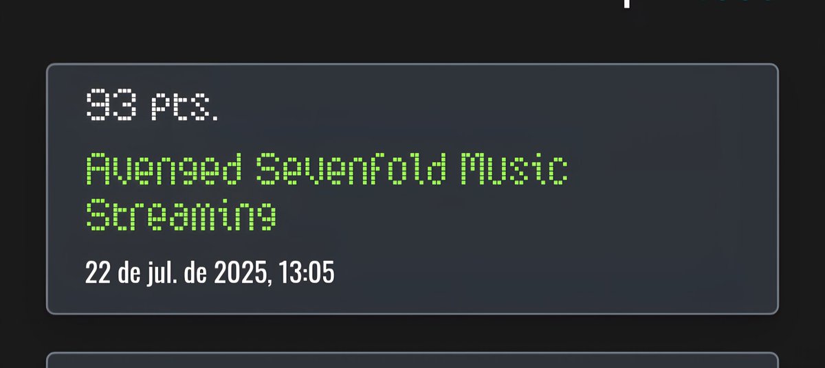 Just got my first rewards points just for listening to <a href="/TheOfficialA7X/">Avenged Sevenfold</a> !
Thank you for everything you do for us <a href="/shadows_eth/">Shadows</a>, joining <a href="/DeathbatsClub/">Deathbats Club</a> was definitely the right choice 🙏🏻
Rare to see artists give back to the fans as much as you guys do!
Proud to be part of this ❤️