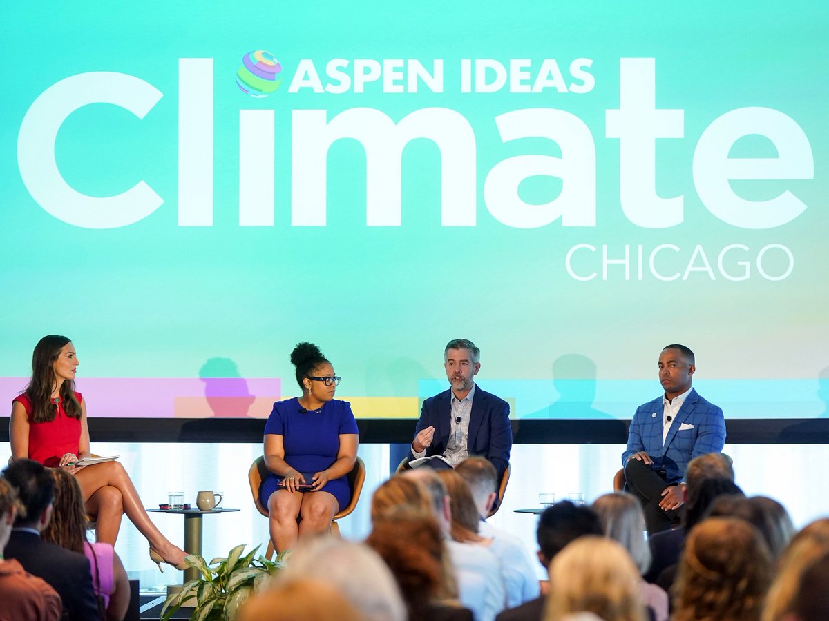 Big energy at #AspenIdeasClimate: Climate Conference! Our Executive Director Jay Rowell joined Deputy Governor Bria Scudder and 548 Executive Director AJ Patton for a powerful conversation on growing Illinois’ clean energy workforce. Huge thanks to Tara Molina from CBS!