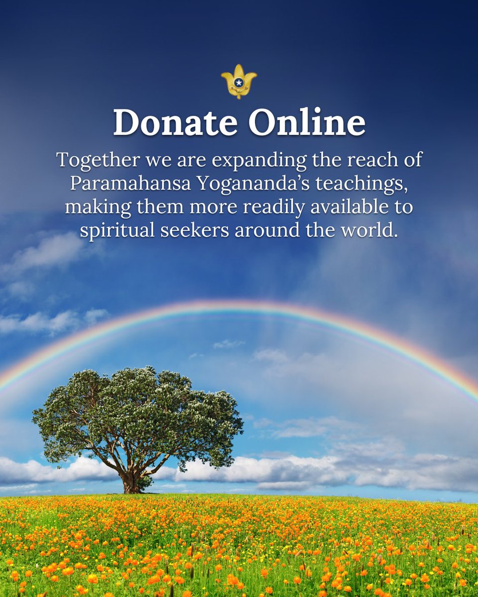 srfyogananda's tweet image. Together we are expanding the reach of Paramahansa Yogananda’s teachings, making them more readily available to spiritual seekers around the world. Please consider offering a gift to Self-Realization Fellowship: members.yogananda-srf.org/donation?utm_s…

#Yogananda #donate #yoga…