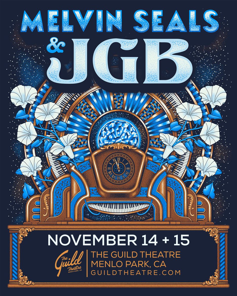 GuildTheatre's tweet image. JUST ANNOUNCED! ๐ฃ๐น @MelvinSealsJGB at The Guild Theatre for 2-nights of soulful, psychedelic jams on NOV 14 + 15. Expect a weekend steeped in feel-good grooves and that unmistakable spirit of the Dead. Tickets go on sale THIS FRI 7/25 at 10AM!
Doors 7PM // Show 8PM