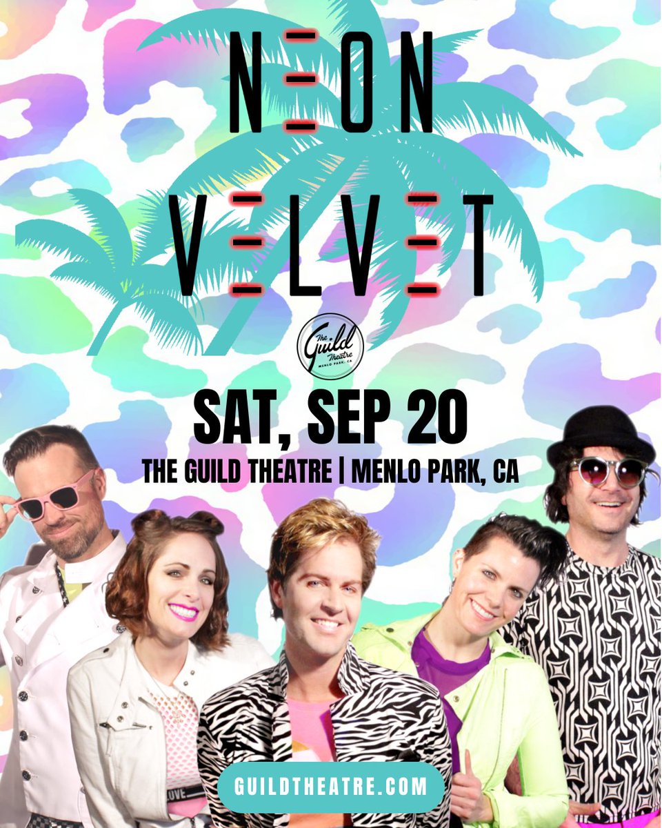 GuildTheatre's tweet image. JUST ANNOUNCED! ๐ ๐บ โจ Get ready to dance all night with Neon Velvet at The Guild Theatre on SAT, SEP 20! This high-energy cover band brings the best of โ80s and modern pop โ think JT, The Killers, MGMT, Gaga, and more.
๐๏ธ >> tixr.com/pr/x/151889
Doors 7PM // Show 8PM