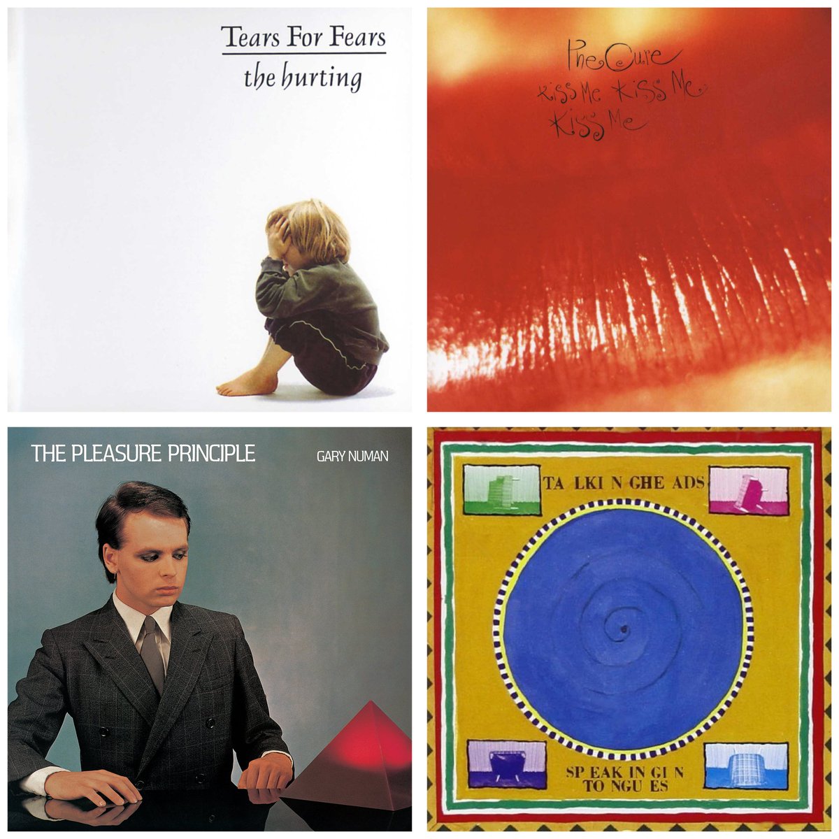 Sebyy71's tweet image. Which album do you prefer?
馃憠 Tears For Fears - The Hurting
馃憠 The Cure - Kiss Me, Kiss Me, Kiss Me
馃憠 Gary Numan - The Pleasure Principle
馃憠 Talking Heads - Speaking In Tongues