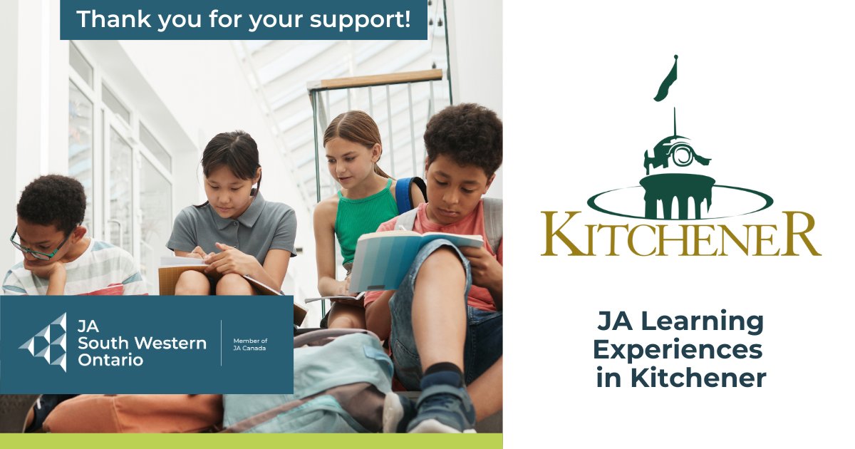A big thank you to the @citykitchener for supporting JA programming in our community! Your partnership helps us empower local youth with the skills they need to succeed in school, work, and life. 

#ThankYou #CityOfKitchener #YouthSuccess #JASWO #EmpoweringTomorrow