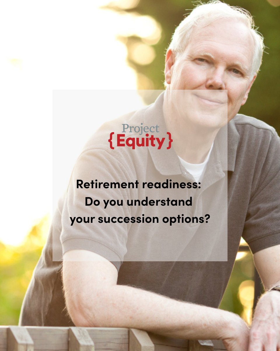 projectequity's tweet image. Thinking about retirement? Many business owners don’t fully understand their succession options—or the risks of waiting too long. Explore options, including #EmployeeOwnership: ow.ly/xekk50Wrmne

#SuccessionPlanning #BusinessSuccession #RetirementPlanning #ProjectEquity