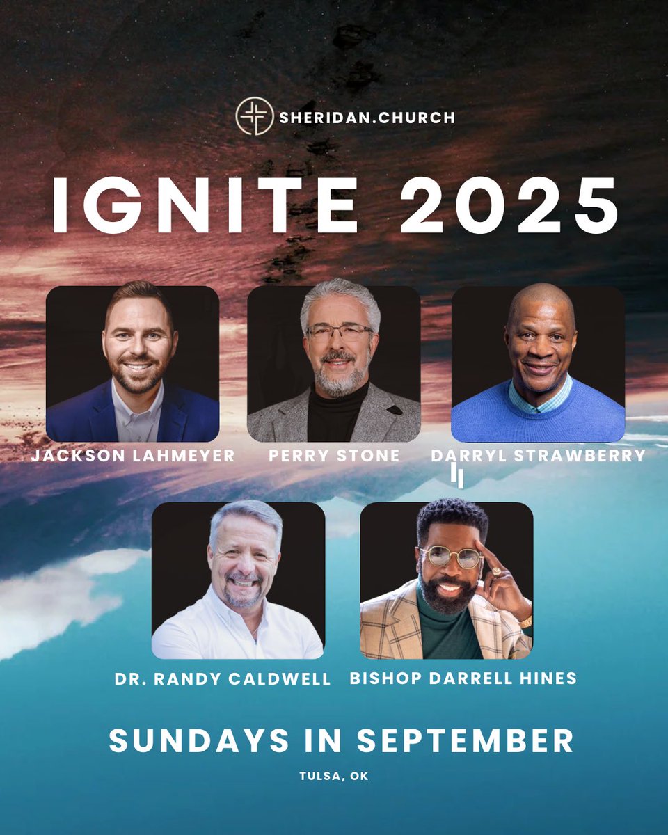 JacksonLahmeyer's tweet image. September at Sheridan.Church will be 🔥
🔹Perry Stone
🔹Darryl Strawberry
🔹Dr. Randy Caldwell
🔹Bishop Darrell Hines
IGNITE 2️⃣0️⃣2️⃣5️⃣‼️