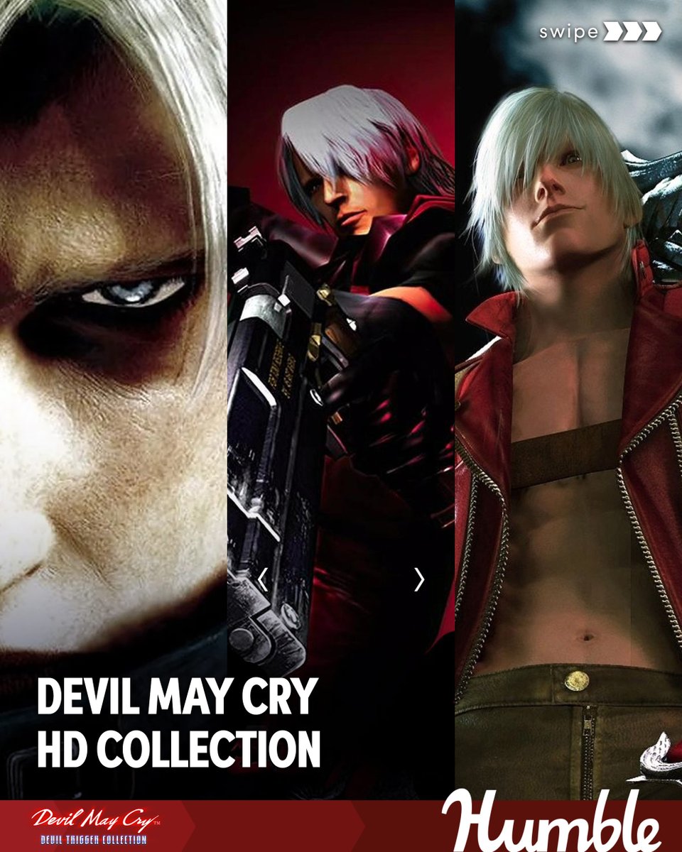 humble's tweet image. Experience the origins of Capcom’s stylish action series with the Devil May Cry HD Collection, which gathers the first three games in one place.
The Devil May Cry: Devil Trigger Collection supports @BreakthroughT1D | bit.ly/46viX6P