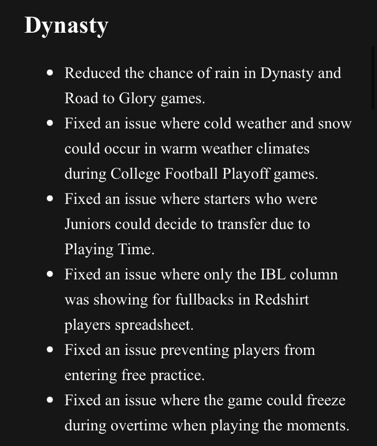 gamingtailgate's tweet image. Ahead of Thursday’s (7/24) College Football 26 Title Update, EA has released details of the patch. It will also add fixes to offline Dynasties that Online Dynasties received last week. | #CFB36
Blog: ea.com/games/ea-sport…