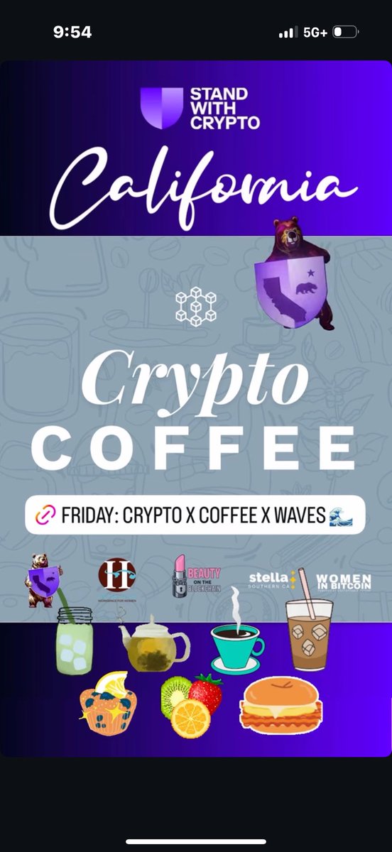 MS_NFTy's tweet image. Crypto Coffee & Waves in San Diego it’s not just a morning event, it’s an all day affair.
Because the waves are calling! 🌊
RSVP: lu.ma/cqkxuzgs?
@standwithcrypto @itskac @NFTFARI