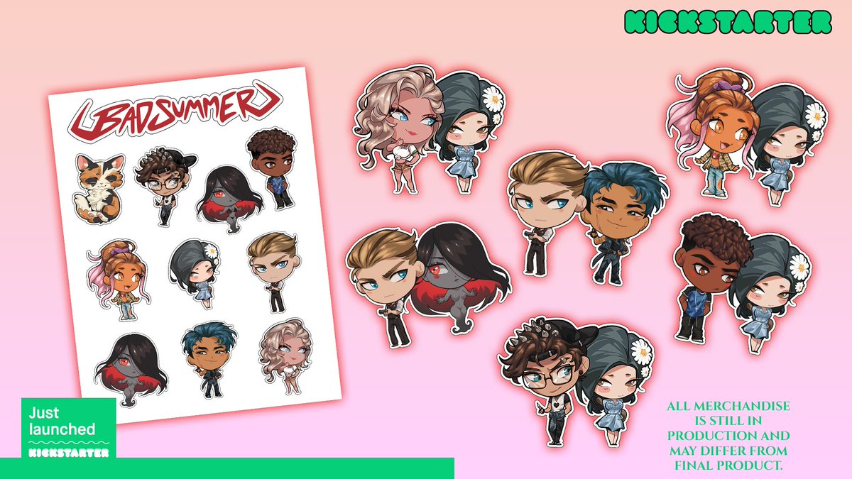 BadSummerVN's tweet image. Bad Summer just launched on #Kickstarter and we’re already 35% funded! Thank you so much! ❤️

But we still need help to make it the rest of the way. Check out some of the exclusive merch! Available from now until August 20th: kickstarter.com/projects/badsu…

#merchandise #visualnovel