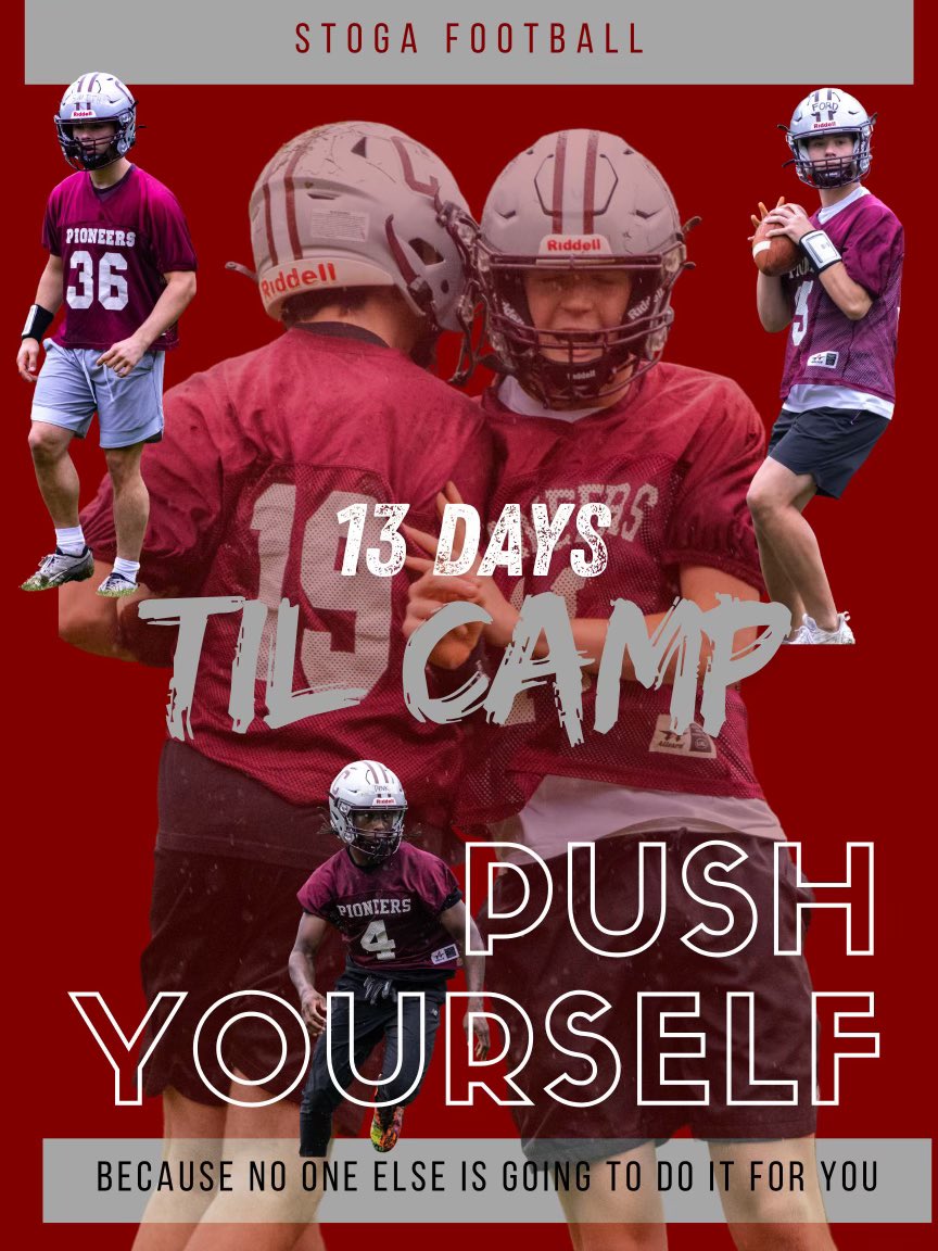 Football seasons gonna be different this year for me but I am excited for this new chapter to finally kick off in less than two weeks!! <a href="/Stoga_Football/">Stoga Football</a>