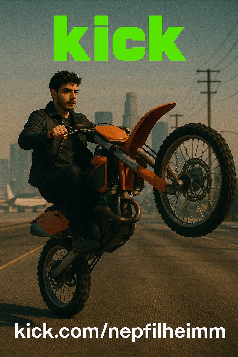 🚨 NEW KICK BOUNTY: TRAIL TO TREVOR

Wheelie from the airport all the way to Trevor’s house 👀
But here’s the twist…

🎁 Every 2 gifted subs = I RESET the whole challenge 💀

Let’s make this painful.
🔴 HERE → kick.com/nepfilheimm
#GTA5 #KickCommunity #KickBounty #GTA6