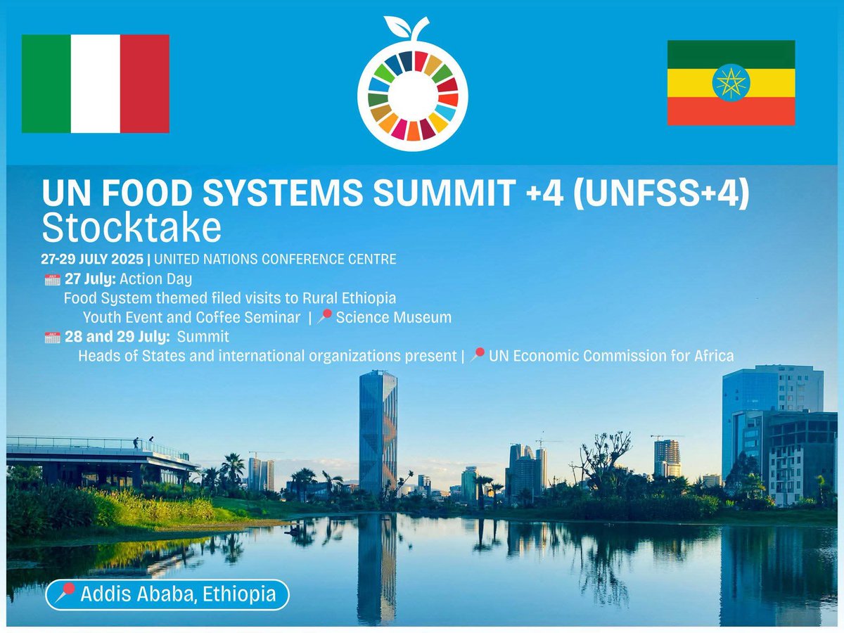 Abdela Gultamo Nuri (@nuria2020abdela) on Twitter photo Six days left for #UNFSS2025, co-hosted by #Ethiopia and #Italy, Ethiopia eagerly awaits global representatives to discuss resilient, inclusive, and sustainable food systems.#OnMyPlate #YelematTirufat <a href="/MFAEthiopia/">The Ministry of Foreign Affairs of Ethiopia 🇪🇹</a> Six days left for #UNFSS2025, co-hosted by #Ethiopia and #Italy, Ethiopia eagerly awaits global representatives to discuss resilient, inclusive, and sustainable food systems.#OnMyPlate #YelematTirufat <a href="/MFAEthiopia/">The Ministry of Foreign Affairs of Ethiopia 🇪🇹</a>