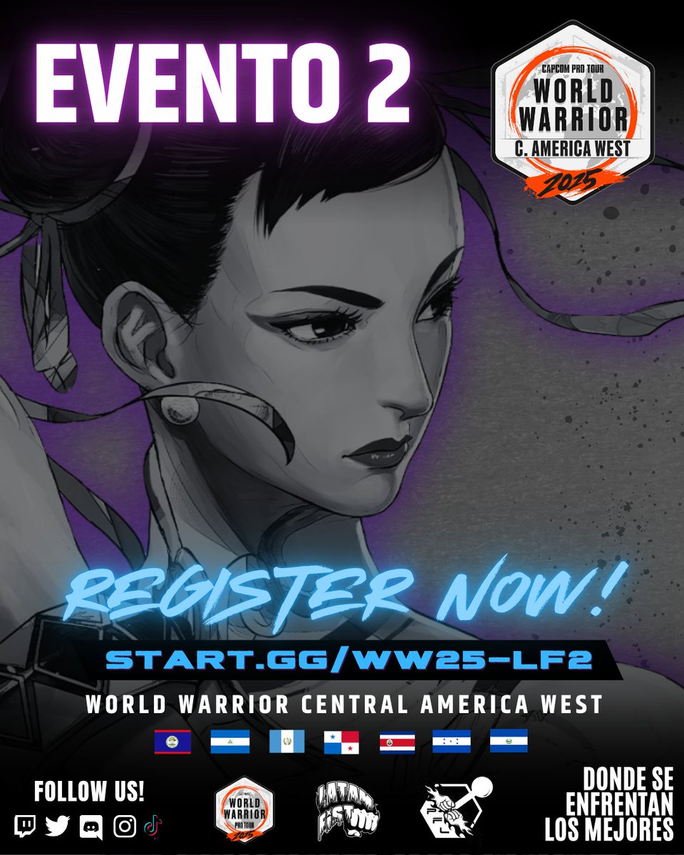 PanamaFighters's tweet image. 🔥 ¡Después de un fin de semana lleno de hype, la salsa sigue!
📢 Quedan 2 días para cerrar registros de la segunda fecha de World Warrior CAW.
✅START.GG/WW25-LF2
🗓️SAB 26 de Jul / 8pm(est)
📺Stream 9pm(est) twitch.tv/panamafighters
@CapcomFighters