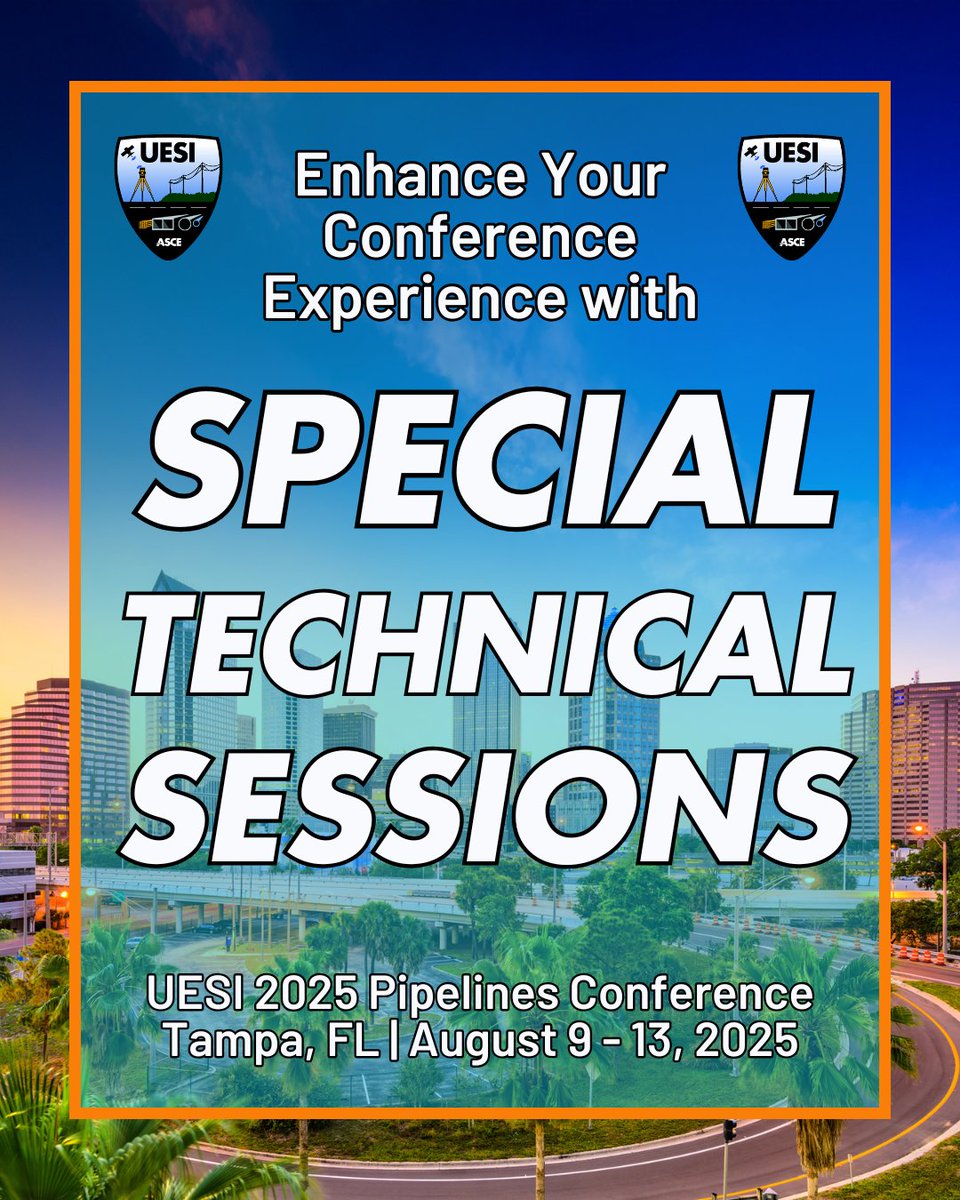 uesi_asce's tweet image. UESI members will be presenting special sessions on utility engineering certification opportunities &amp;amp; Digital Twins

Read more: pipelinesconference.org/program/specia…

#PipelinesConference #Pipelines2025  #CivilEngineering #CivilEngineeringWorld  #Certification #ThoughtLeadership #TampaBay