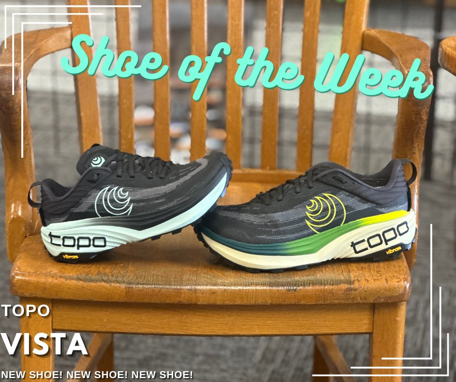 SHOE OF THE WEEK AND NEW SHOE! Exciting News, Trailblazers! New Topo Vista trail shoe has just landed, and it’s ready to elevate your outdoor adventures! These shoes are designed for comfort and performance. Come in and check them out—your next great adventure starts here!