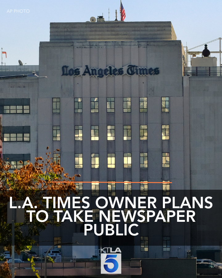 KTLAMorningNews's tweet image. The Los Angeles Times will become a publicly traded company. Billionaire owner Dr. Patrick Soon-Shiong made the announcement on Monday night, during his appearance on “The Daily Show.”tinyurl.com/4895mznw