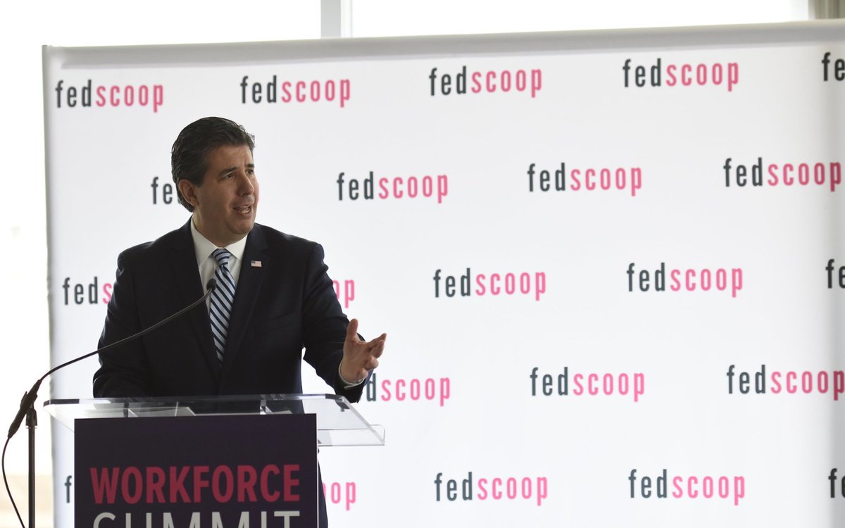 fedscoop's tweet image. President Donald Trump has tapped State Department leader Michael Rigas to serve as the General Services Administration’s new acting chief, the agency announced Monday. hubs.li/Q03yhfgb0