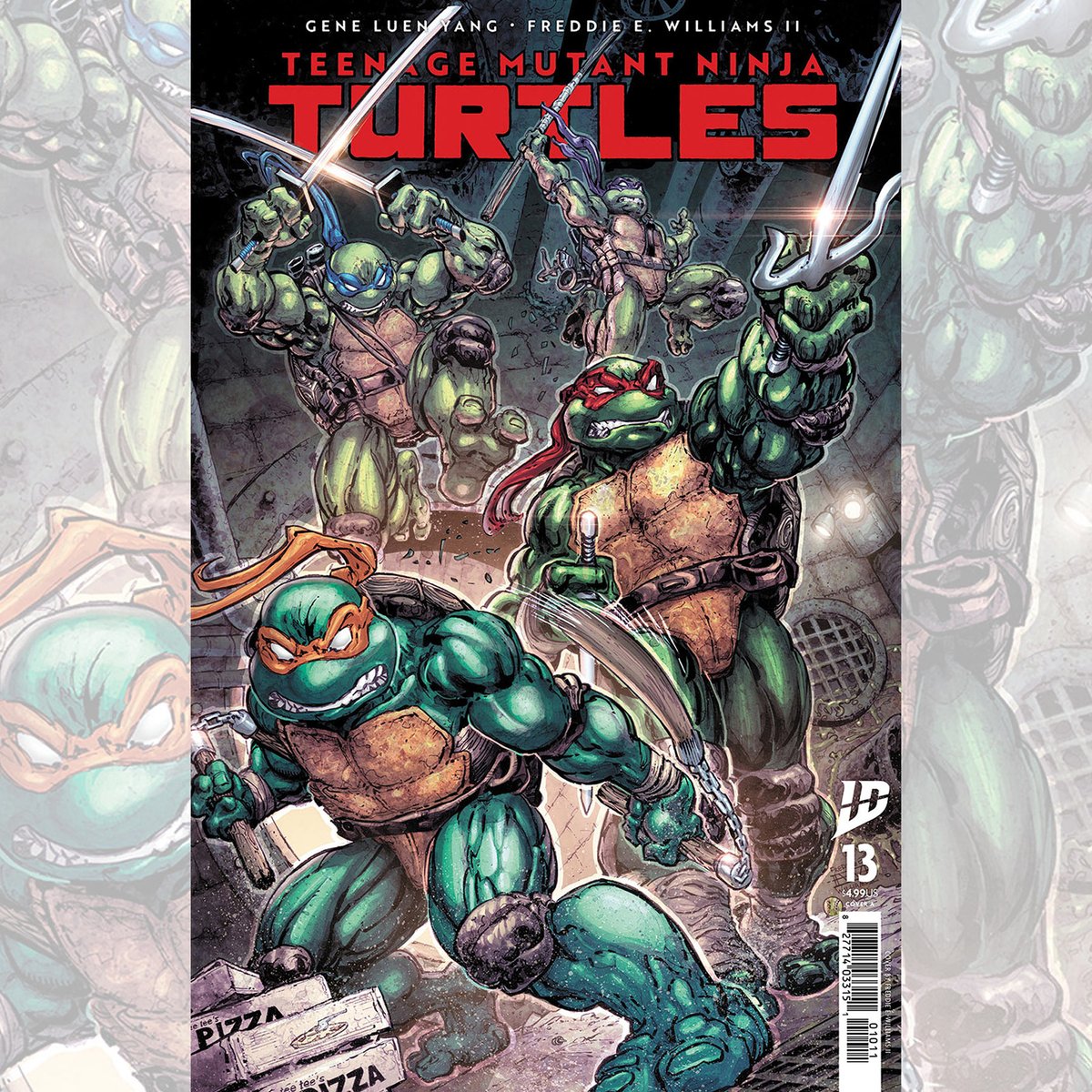 Freddieart's tweet image. ANNOUNCED by the @THR this morning: @geneluenyang & I are the new creative team for the TEENAGE MUTANT NINJA TURTLES! Starting with issue 13 out in December by @idwpublishing so excited!!! hollywoodreporter.com/news/general-n…