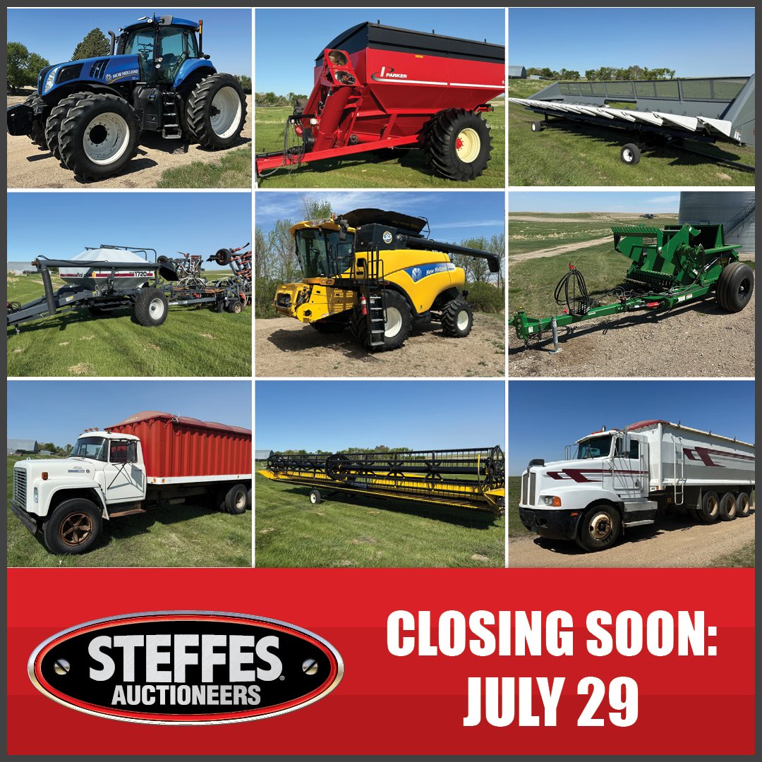 SteffesGroup's tweet image. Looking to upgrade your lineup? The George Holkup Farm Retirement Auction offers reliable, well-maintained equipment from a lifetime in production ag. Click for auction info and start bidding on quality farm equipment here: steffesway.com/HolkupEstate